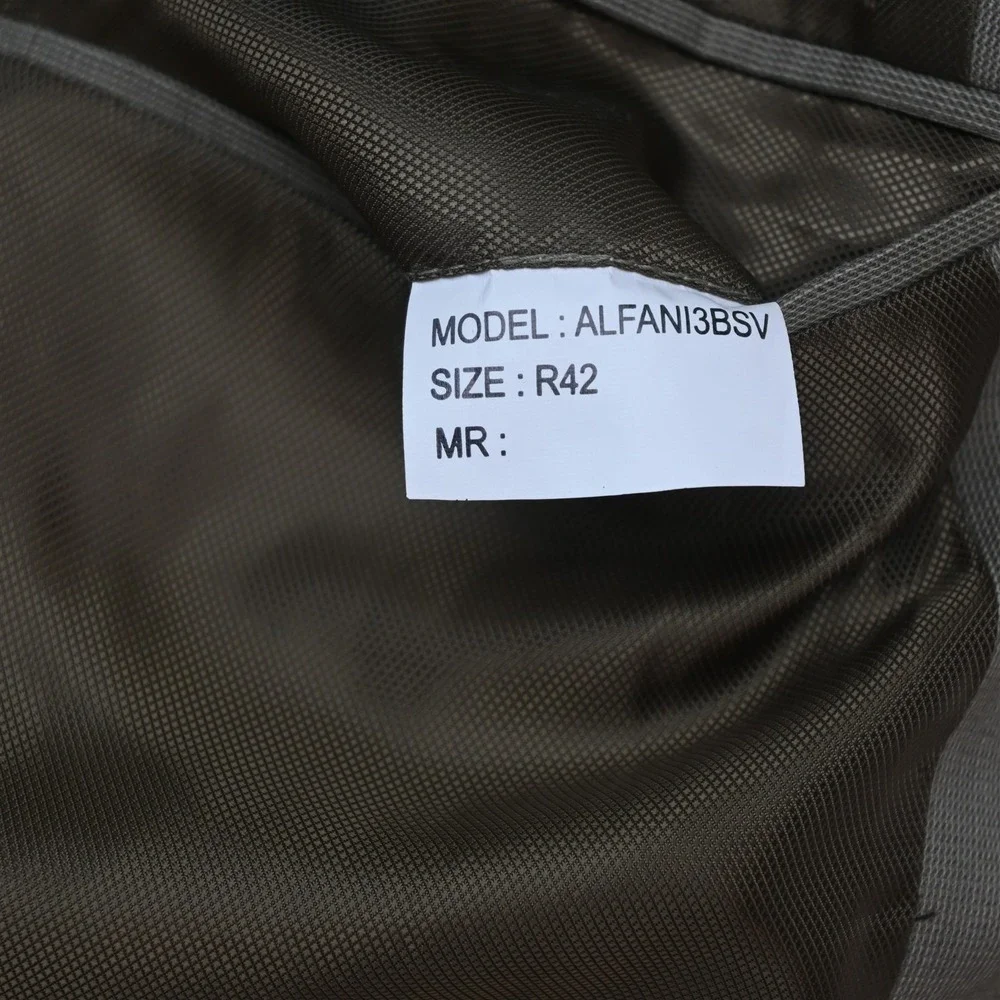 Vty Y2K 2000s Boxy 42R 36x30 Beige Stretch Wool Mens Jacket Pants Suit